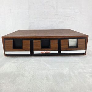 Vintage Add’n Stac Cassette Tape Storage Case 42 Capacity Faux Wood